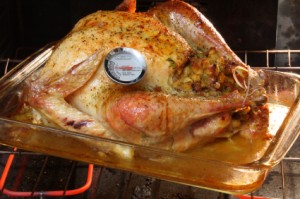Roasted Turkey With Meat Thermometer